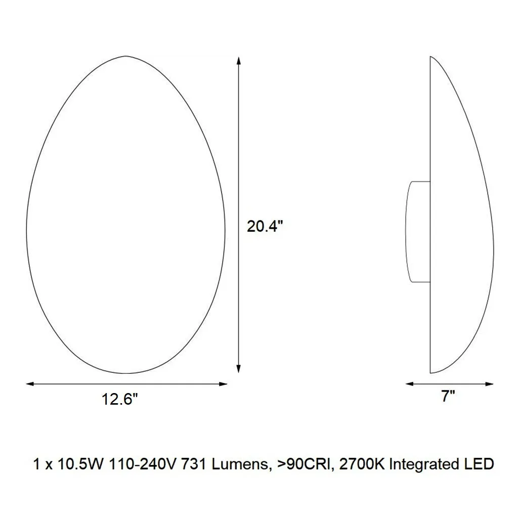 Golden Egg Wall Sconce