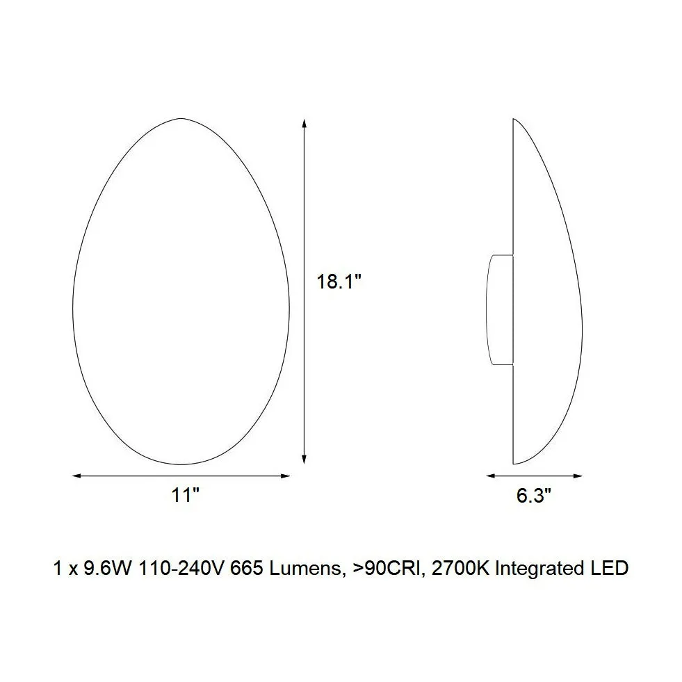 Golden Egg Wall Sconce