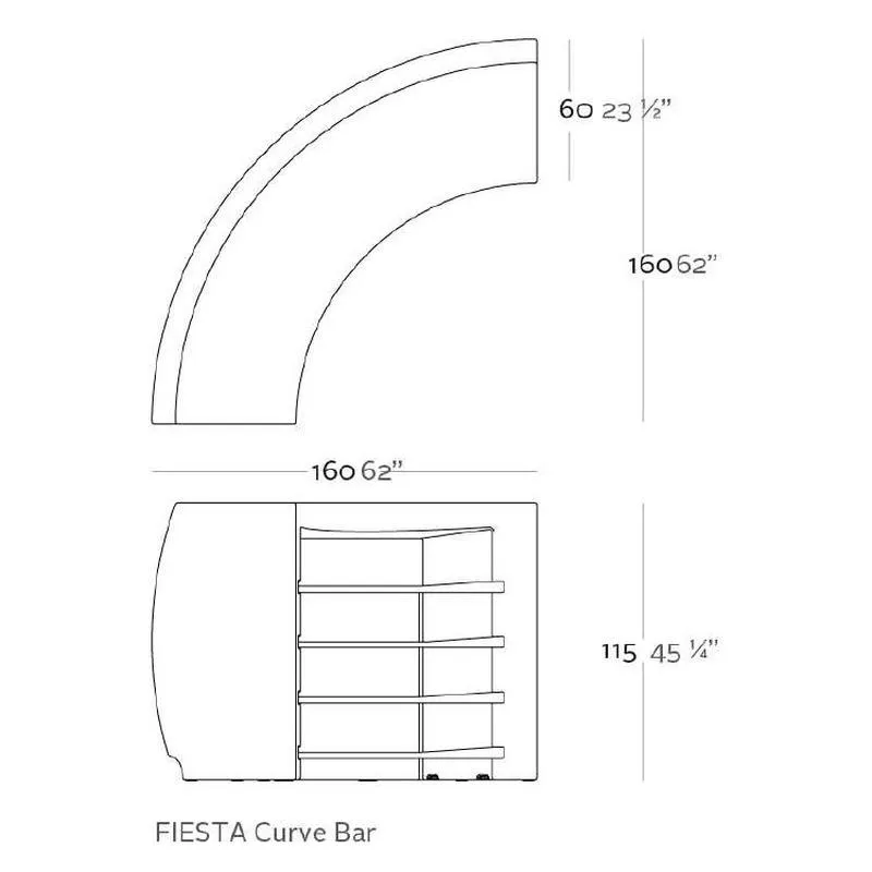 Illuminated Fiesta Curved Bar