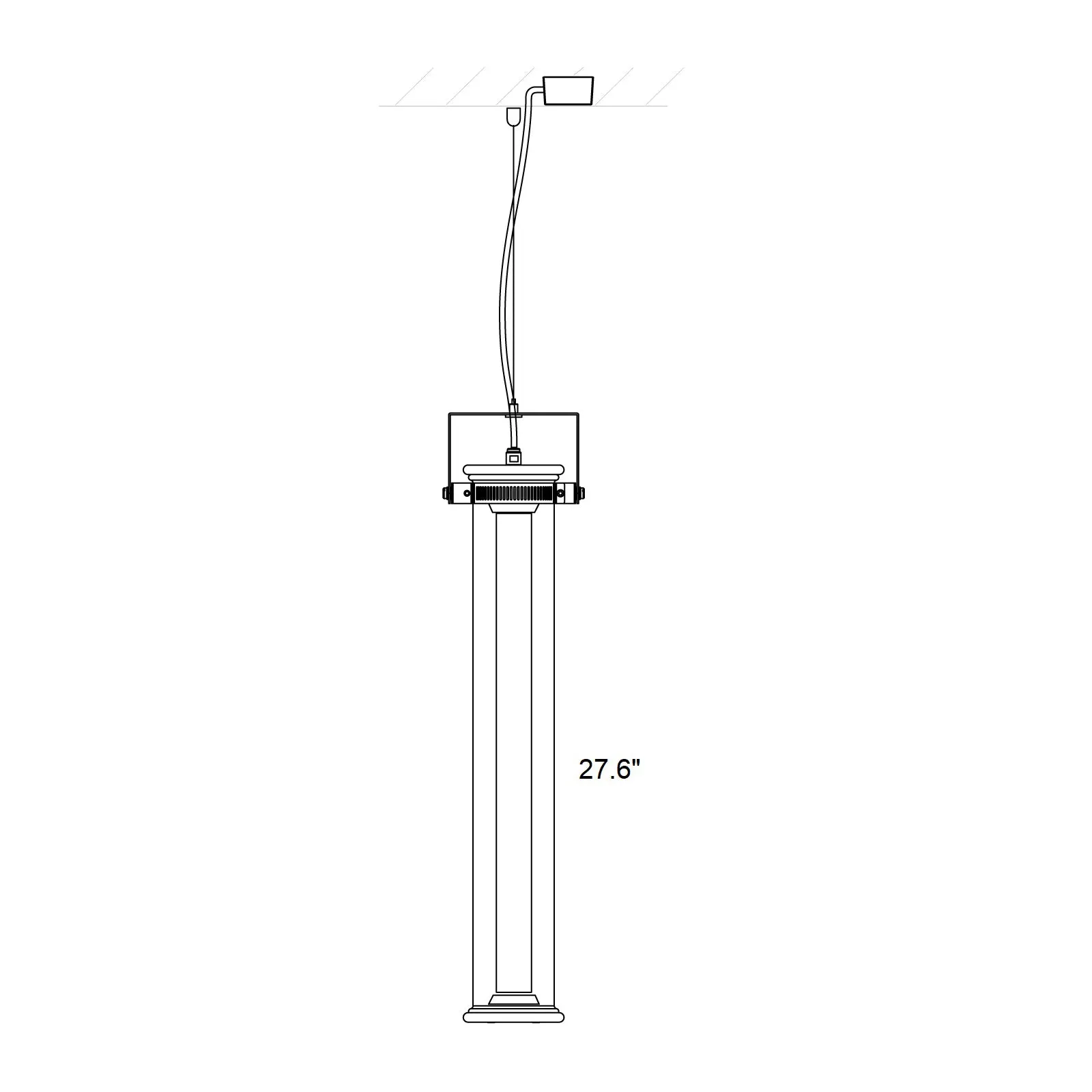 In The Tube 360 Vertical Outdoor Pendant Light