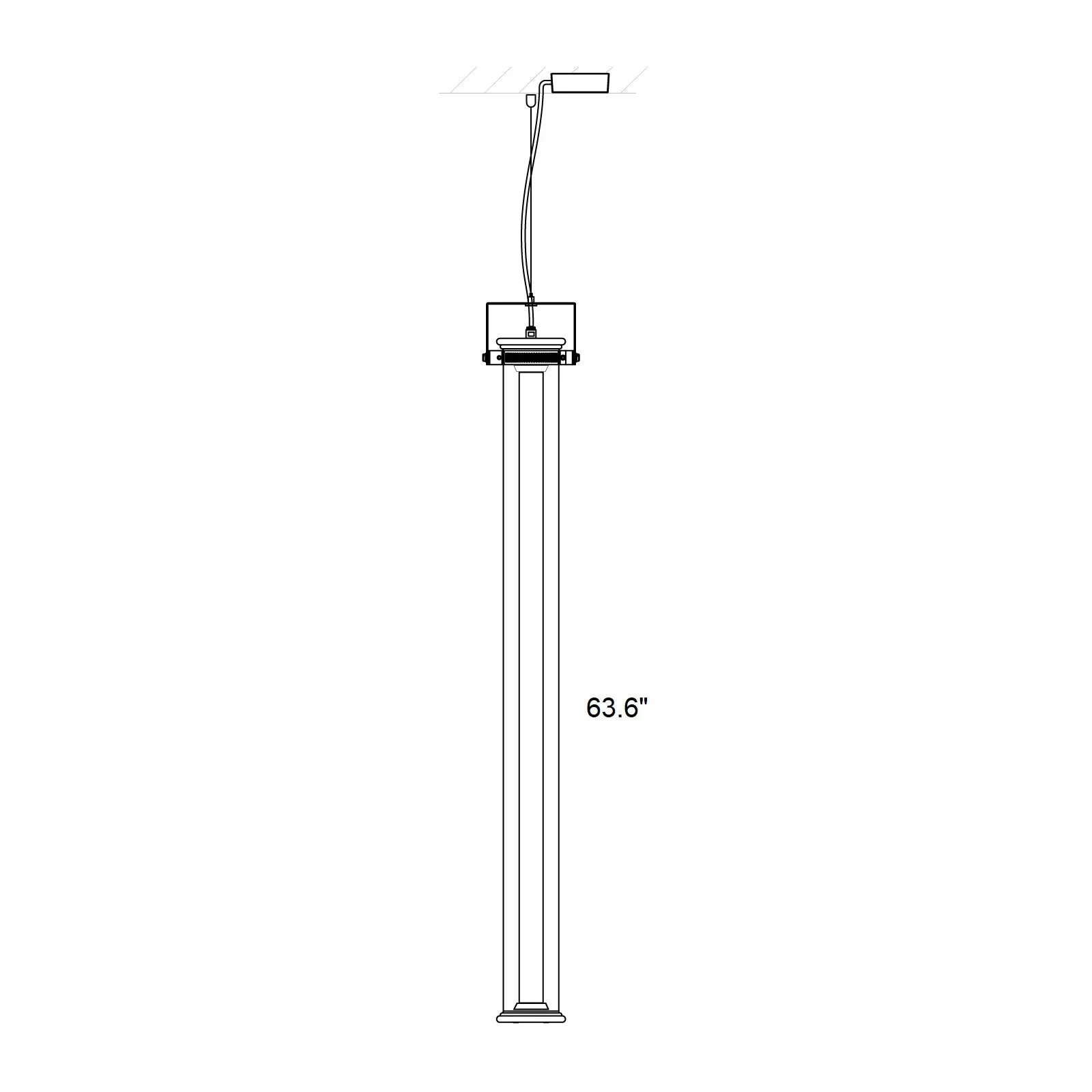 In The Tube 360 Vertical Outdoor Pendant Light