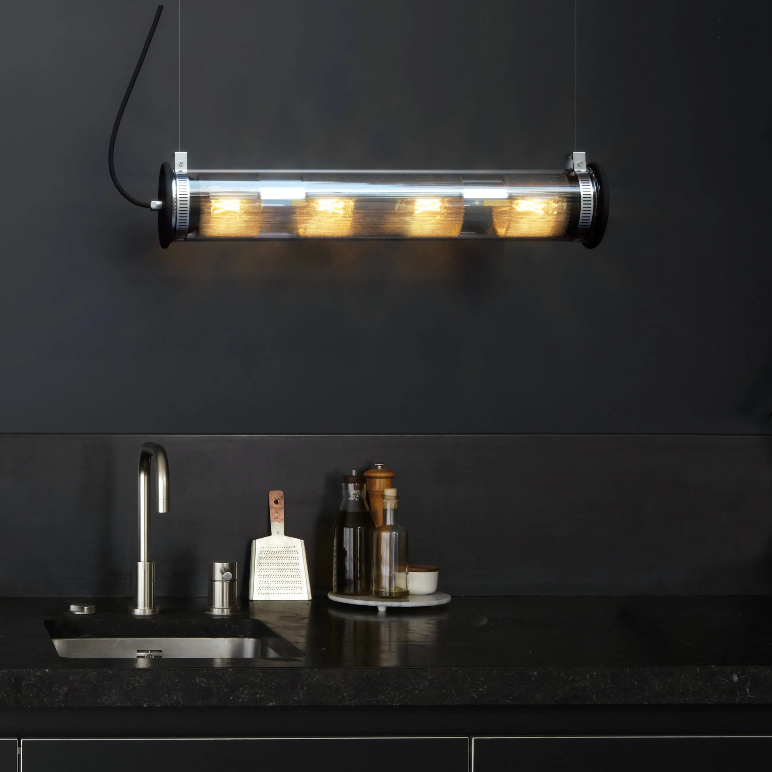 In The Tube Horizontal Outdoor Pendant Light