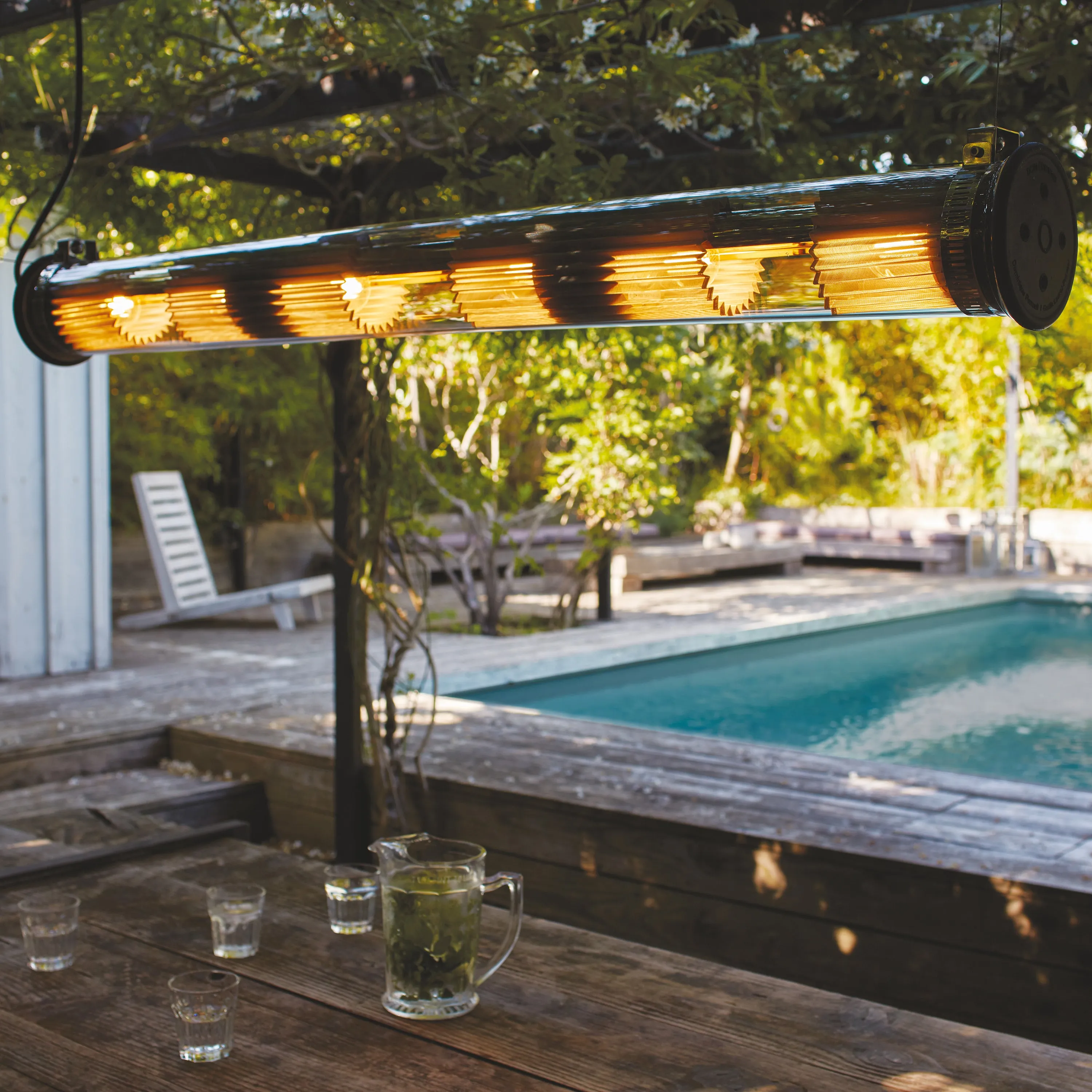 In The Tube Horizontal Outdoor Pendant Light