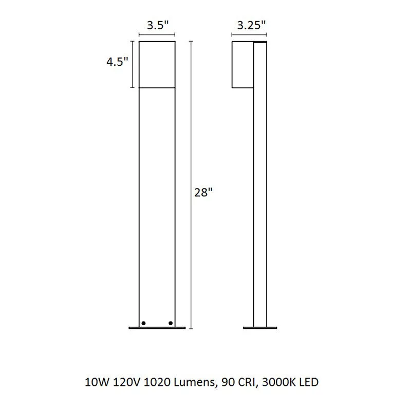 Inside-Out Box LED Bollard