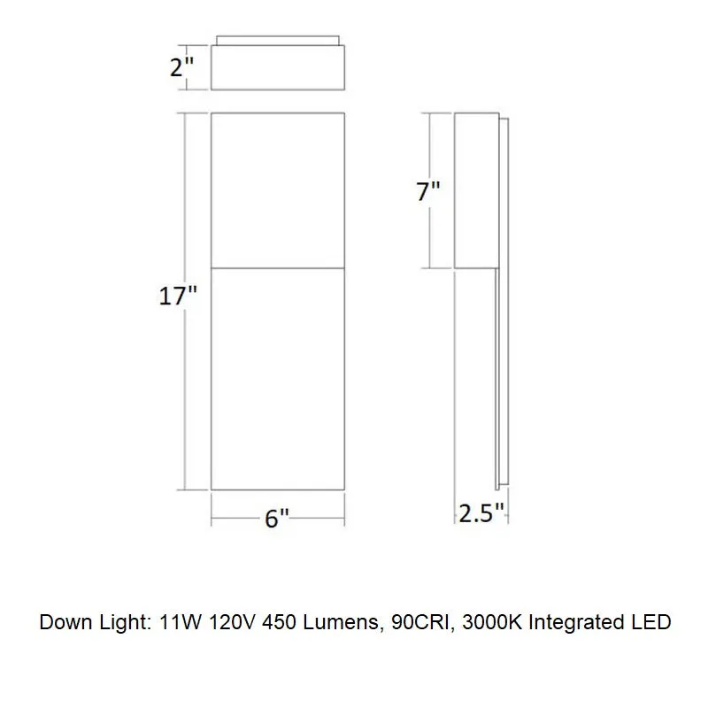 Inside Out Flat Box LED Panel Sconce