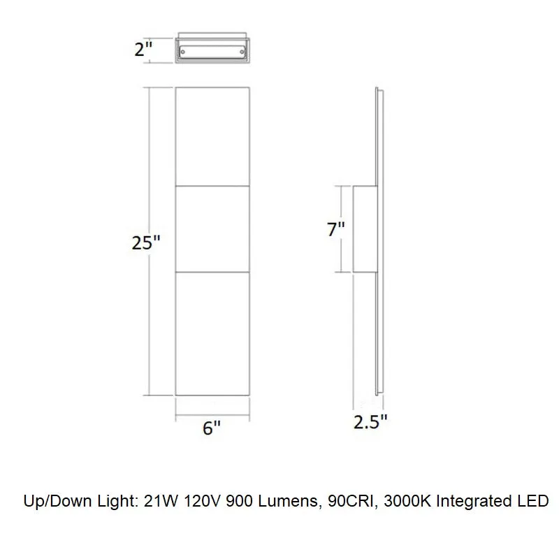 Inside Out Flat Box LED Panel Sconce