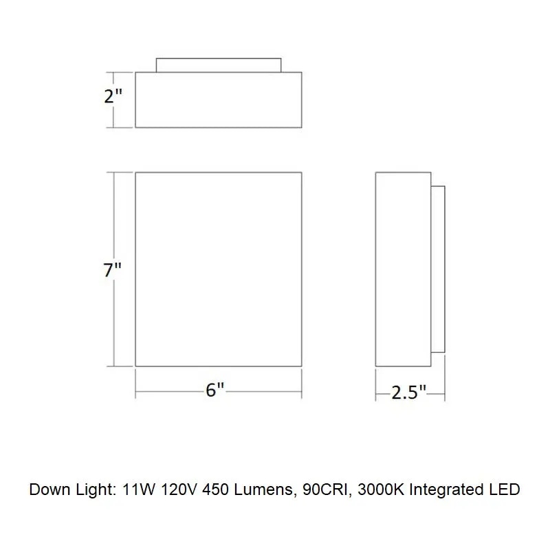 Inside Out Flat Box LED Sconce