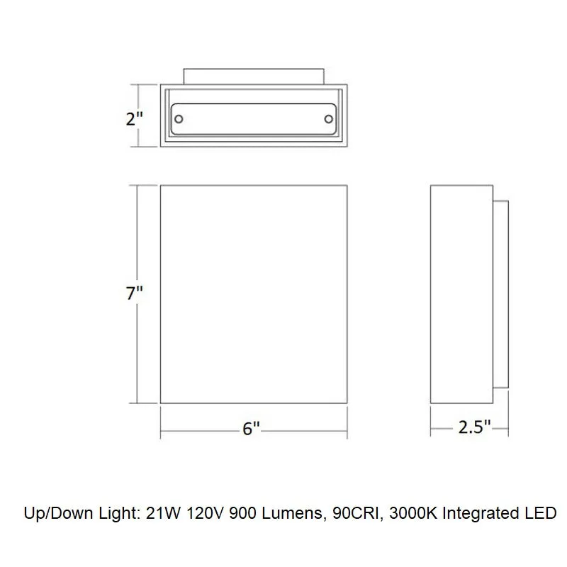 Inside Out Flat Box LED Sconce