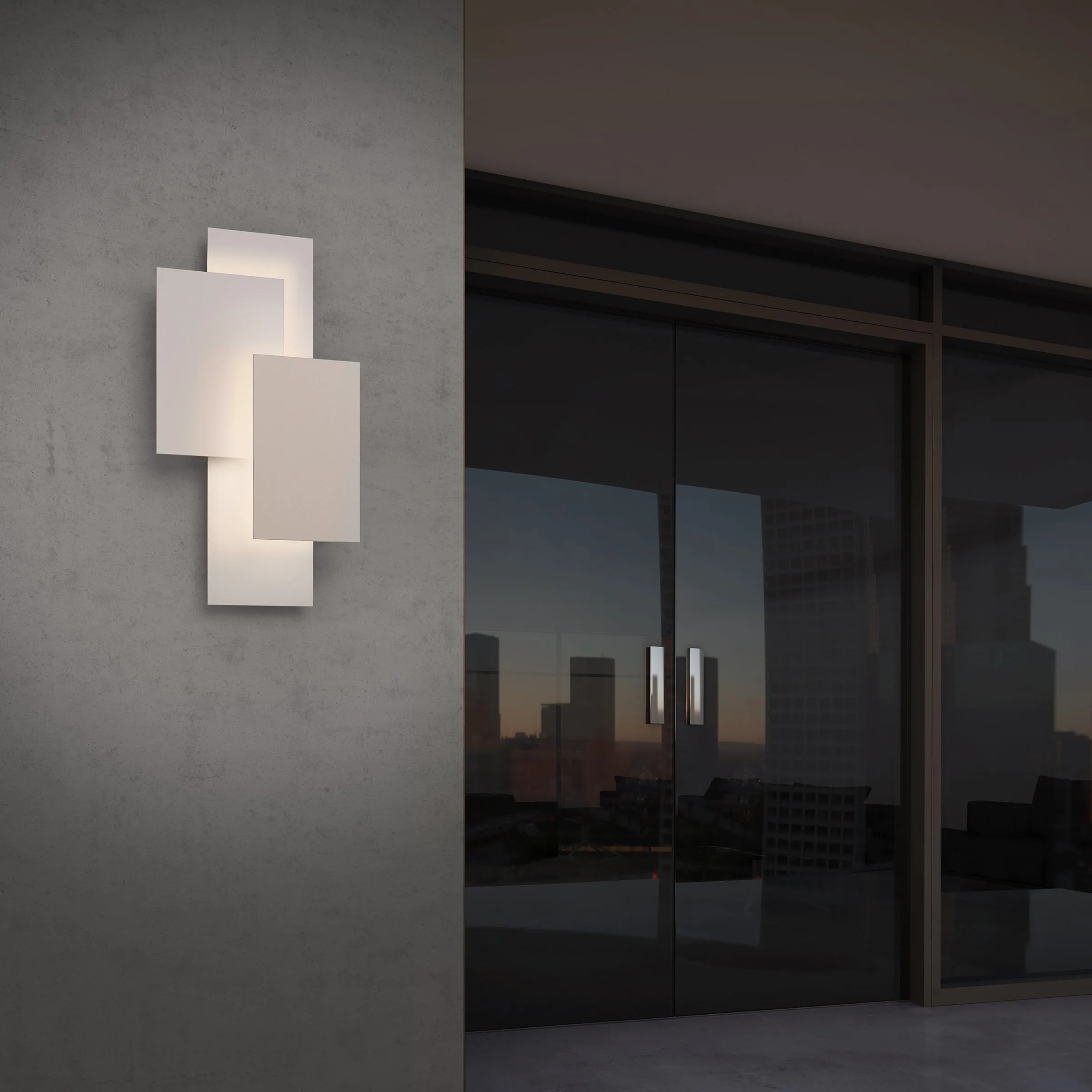 Inside Out Offset Panels LED Sconce