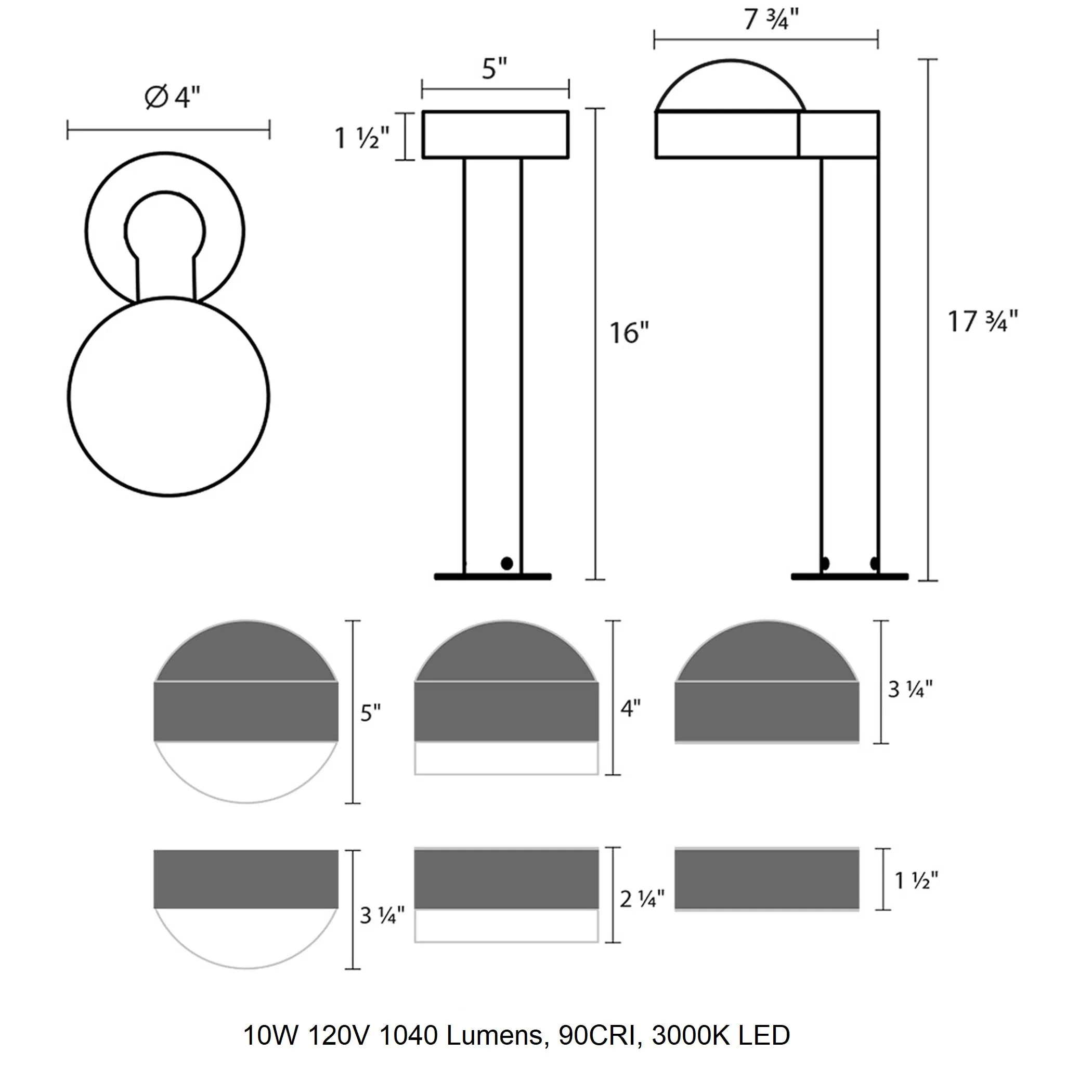Inside-Out REALS 1-Light LED Bollard