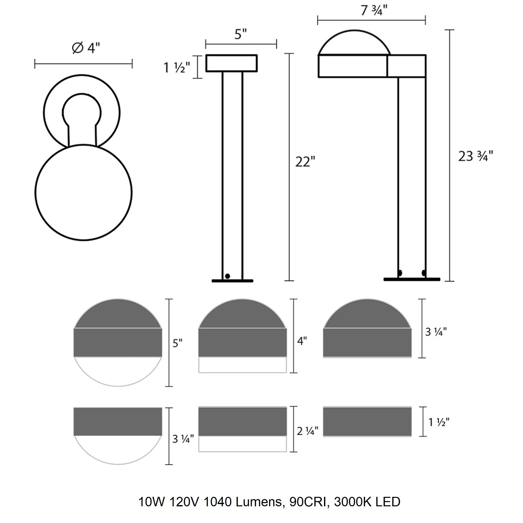 Inside-Out REALS 1-Light LED Bollard
