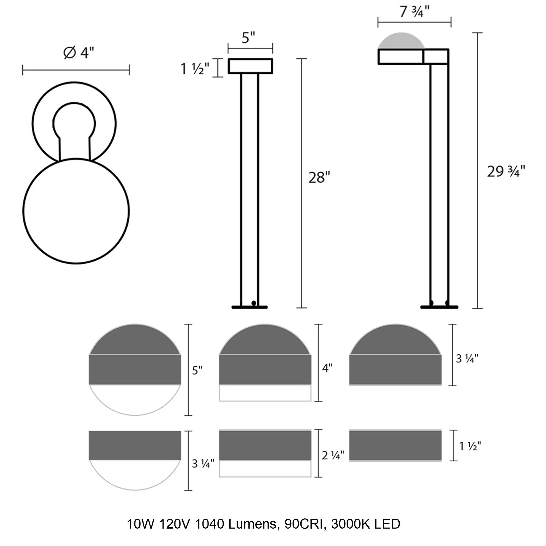 Inside-Out REALS 1-Light LED Bollard