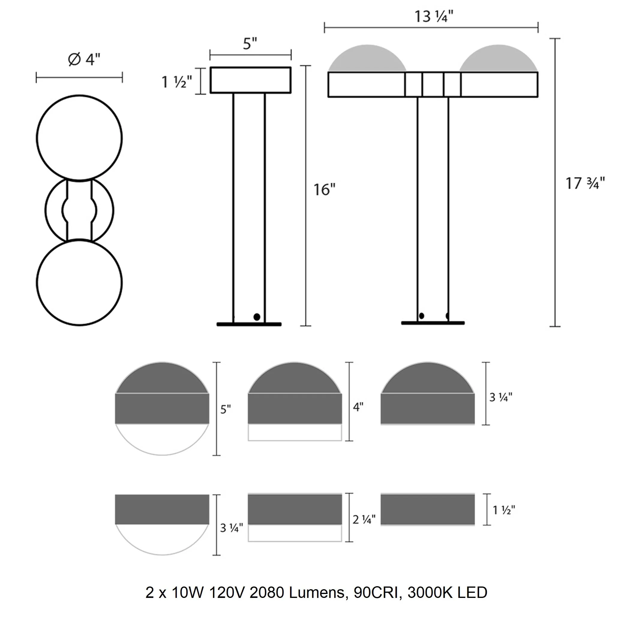 Inside-Out REALS 2-Light LED Bollard
