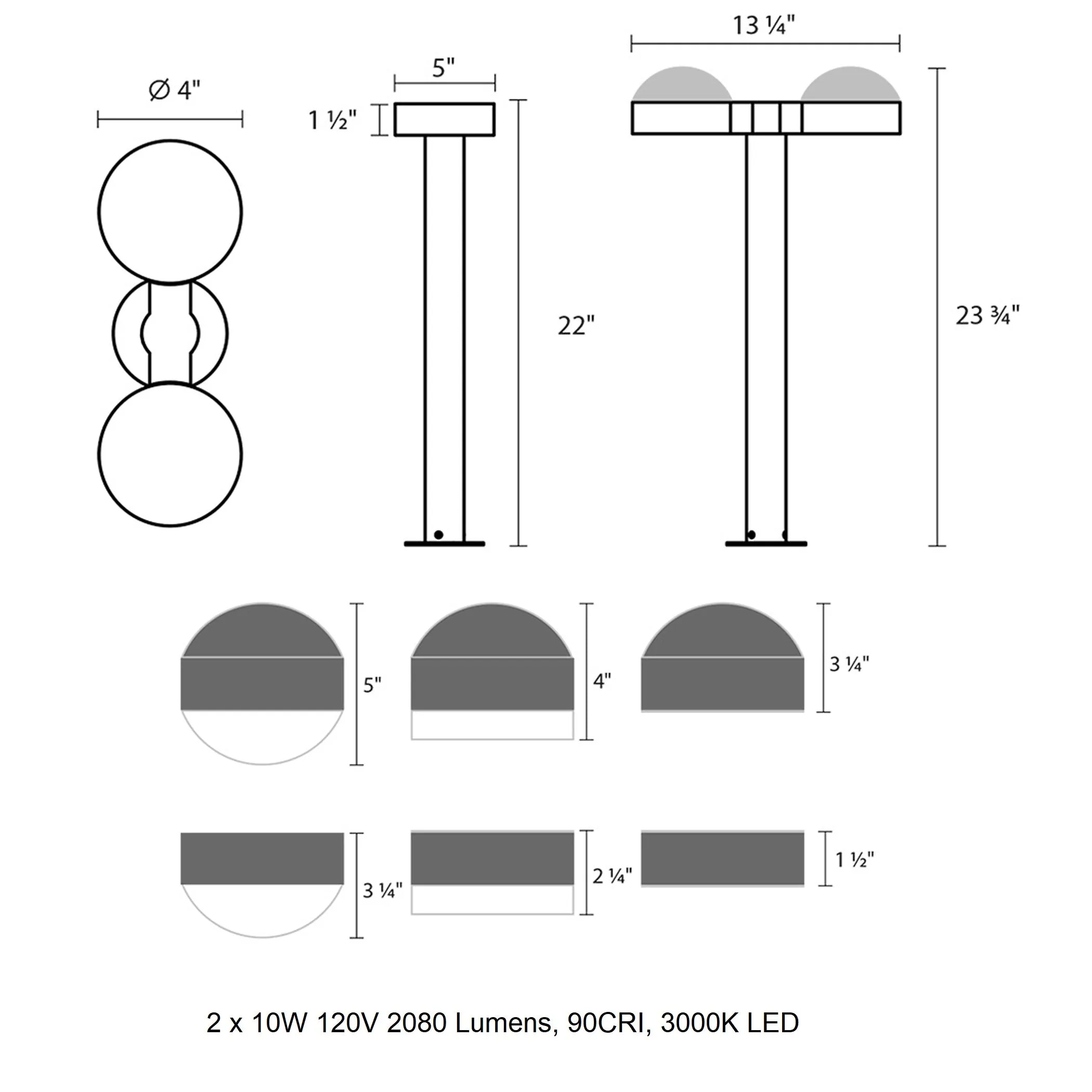 Inside-Out REALS 2-Light LED Bollard