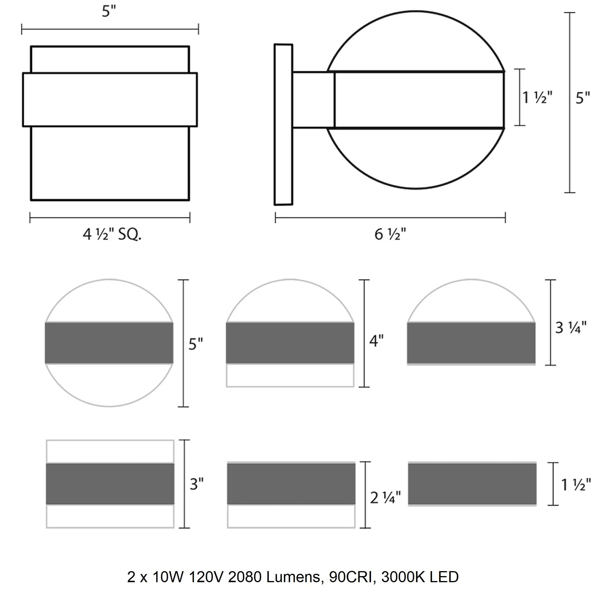Inside-Out REALS Up/Down Wall Light