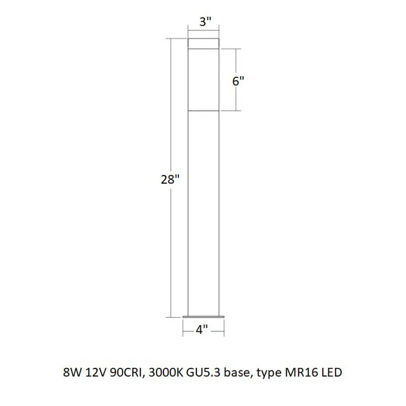 Inside Out Square Column LED Bollard