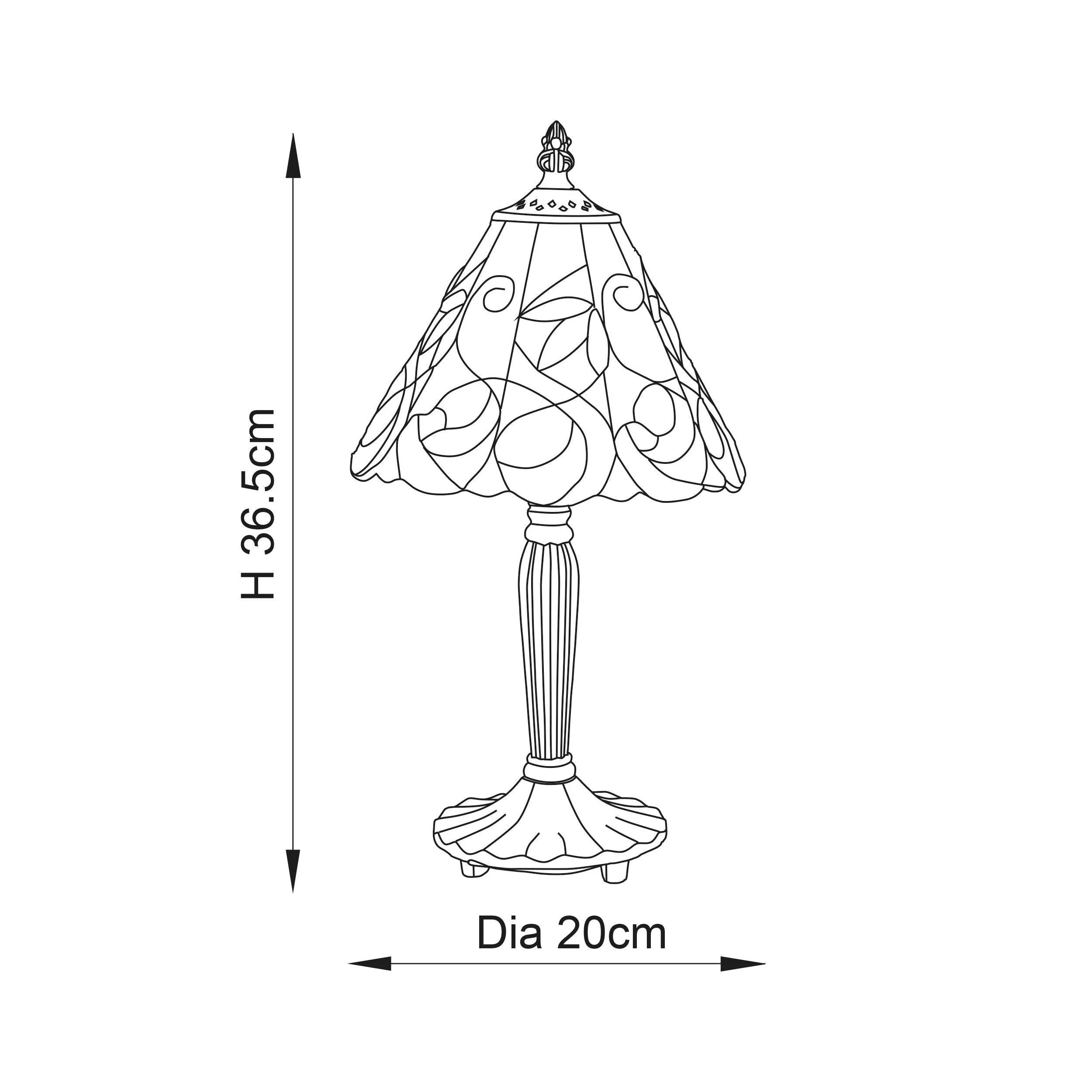 Interiors 1900 Jamelia Intermediate Tiffany Lamp