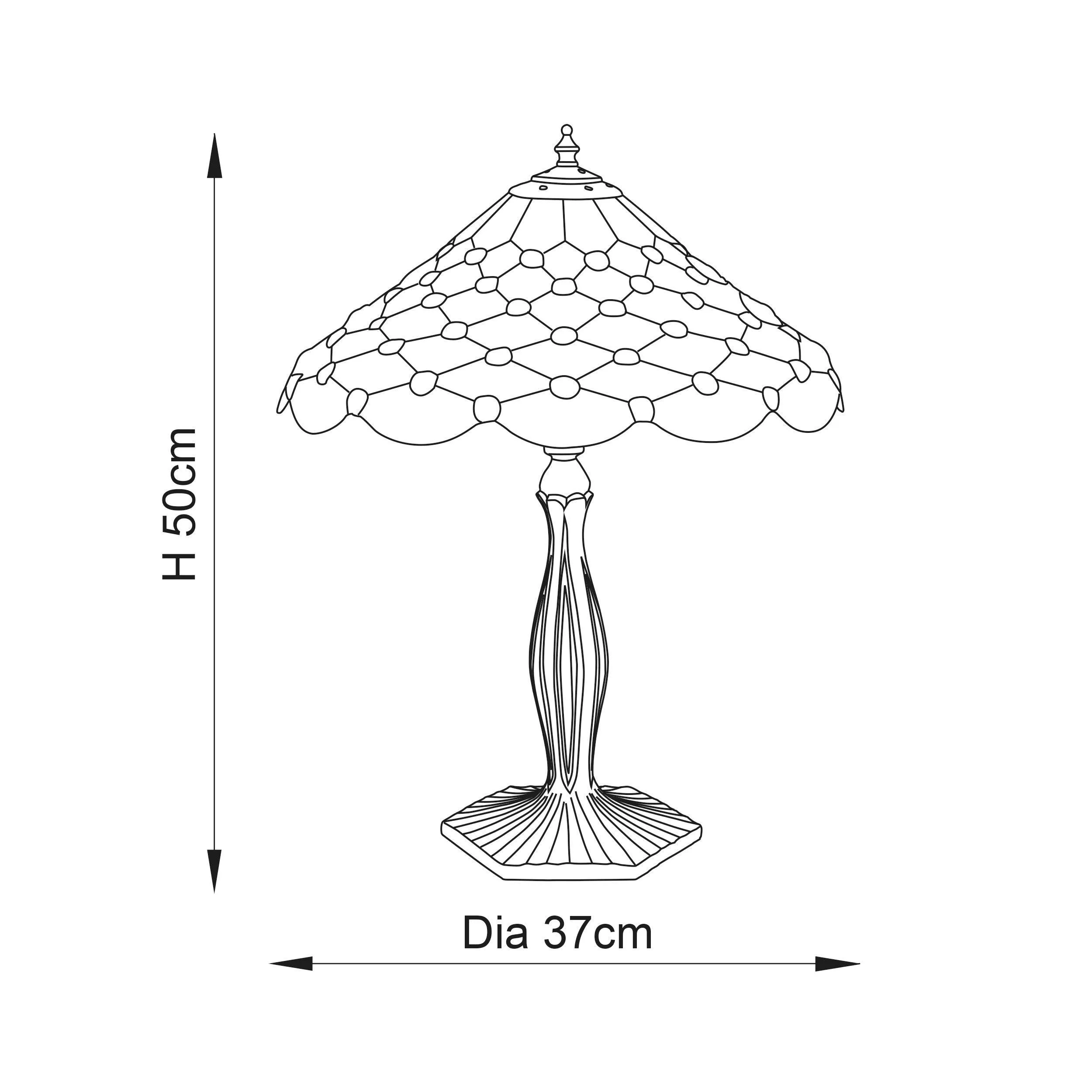 Interiors 1900 Pearl Tiffany Table Lamp