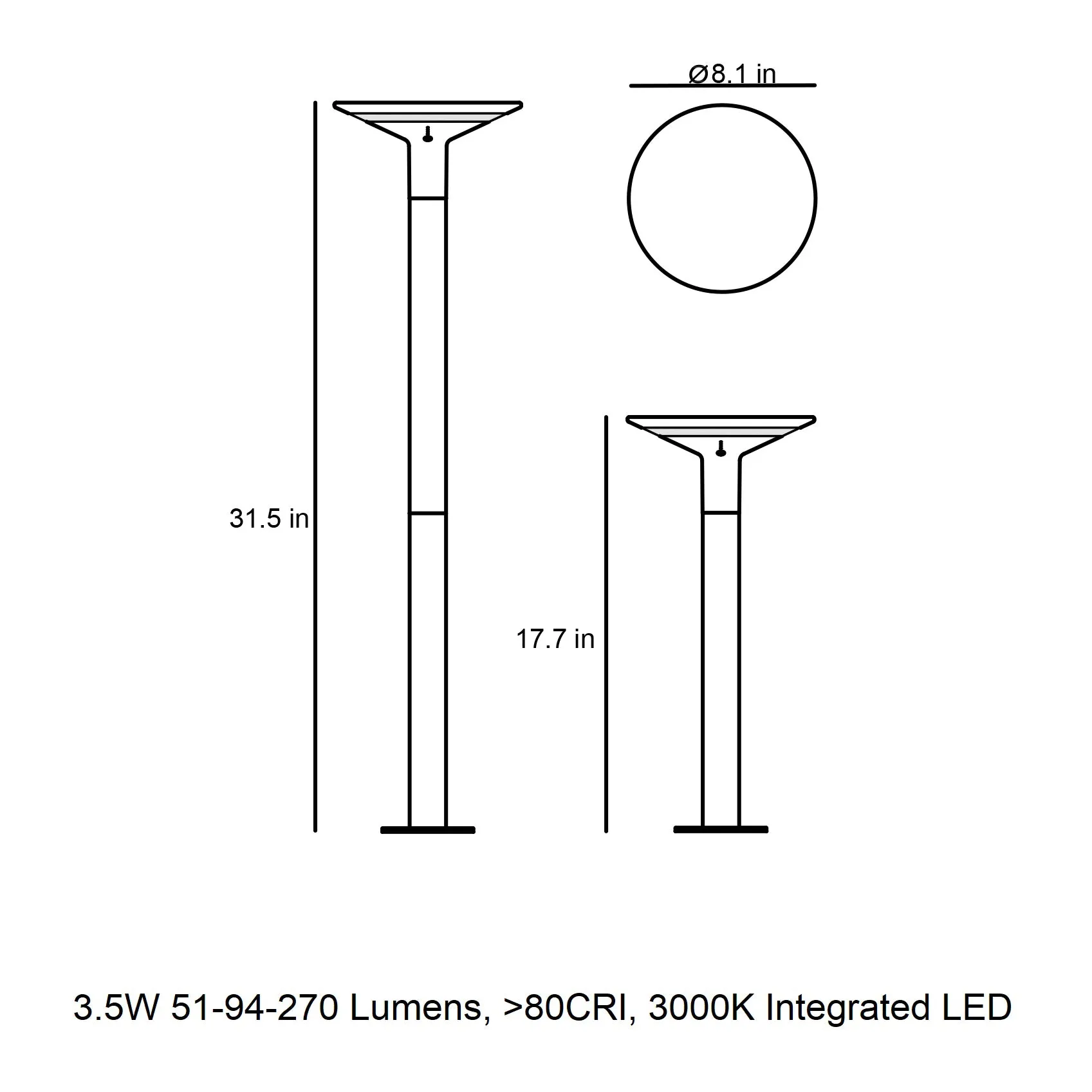 Keope Outdoor LED Solar Path Light