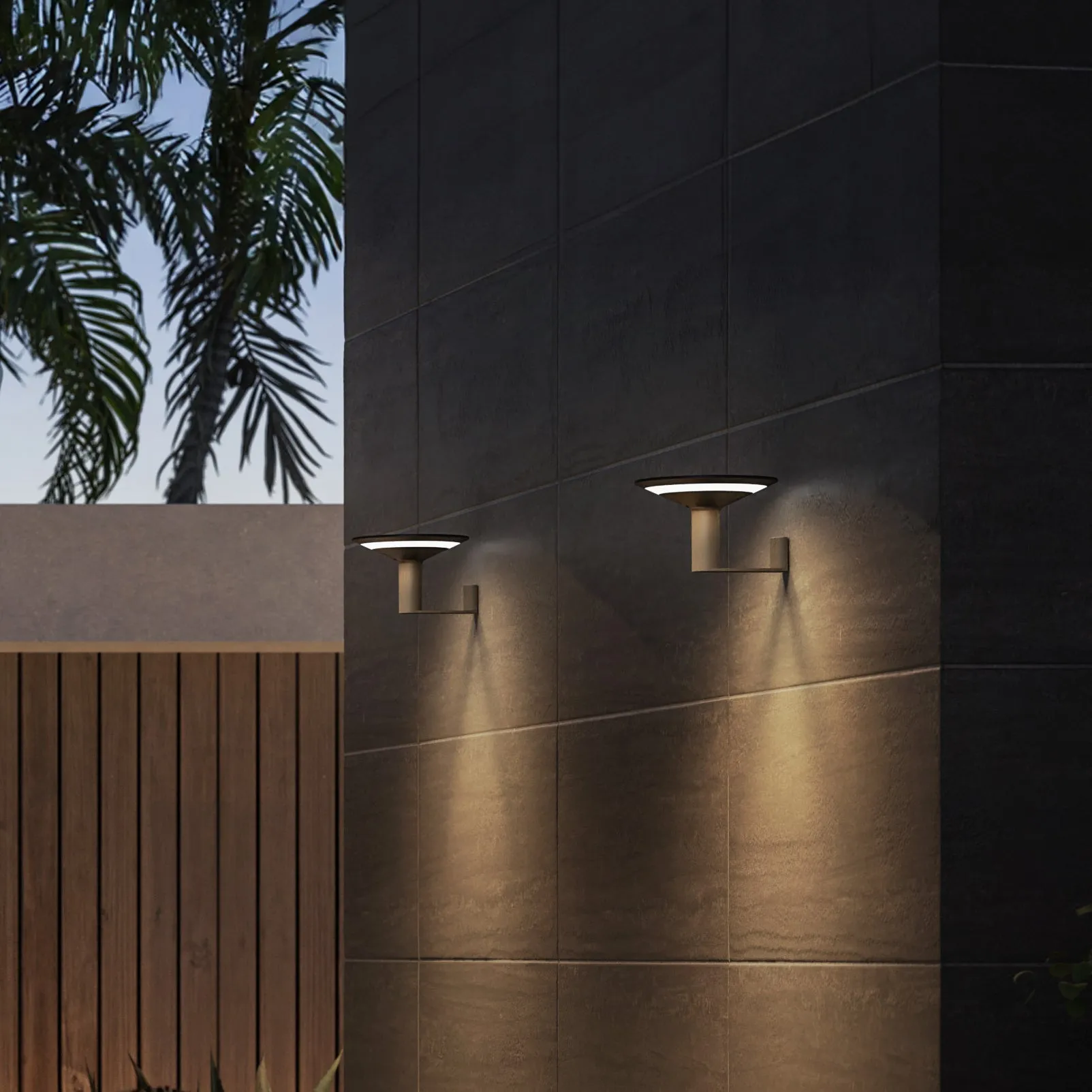 Keope Outdoor LED Solar Wall Sconce