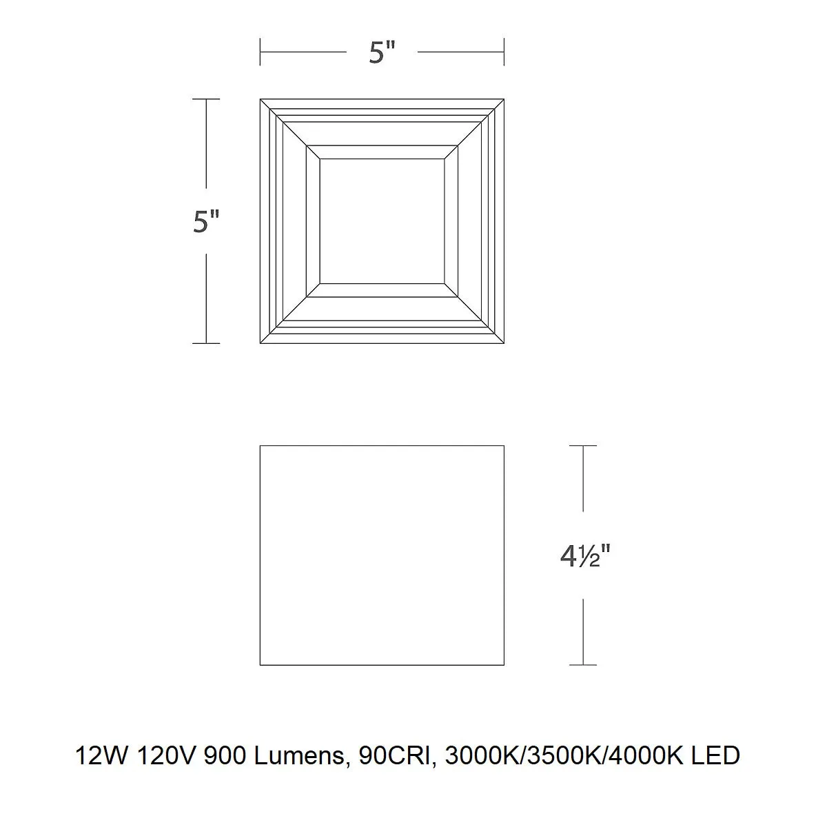 Kube LED Outdoor Flush Mount