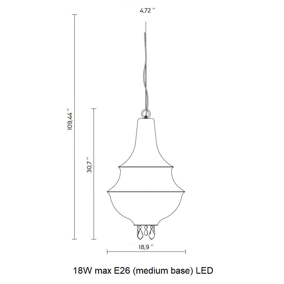 Lady D Outdoor Pendant Light