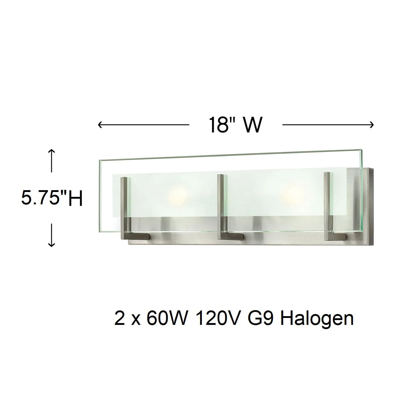 Latitude Horizontal Bathroom Vanity Light