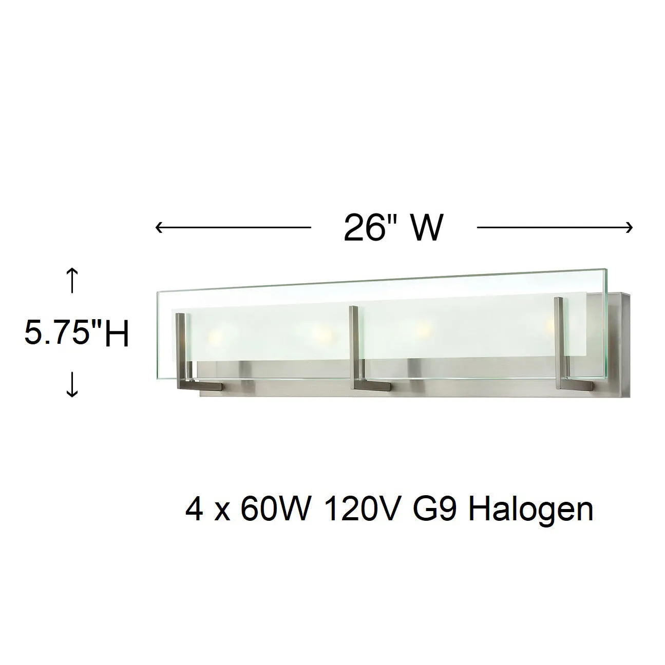 Latitude Horizontal Bathroom Vanity Light