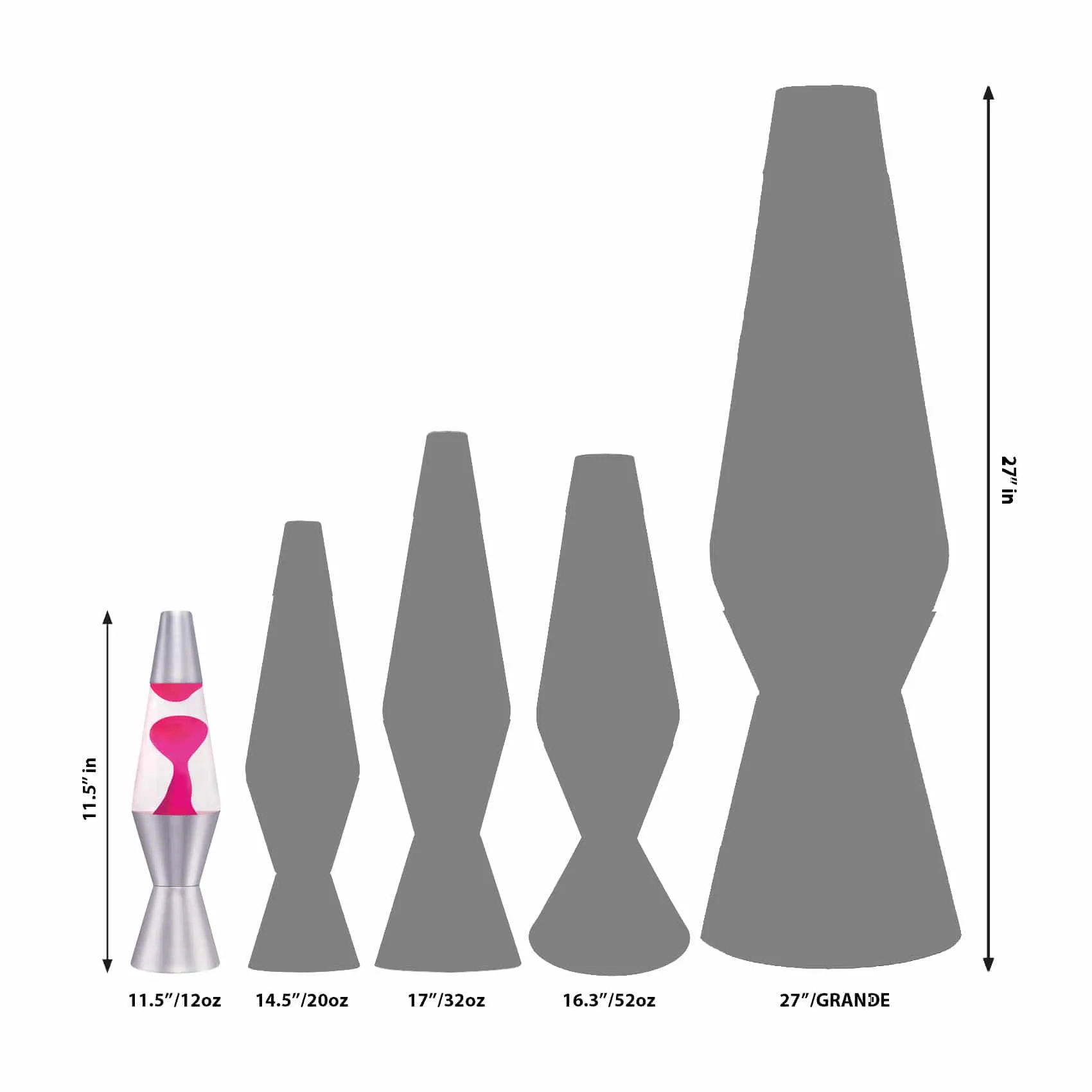 Lava Lamp - 11.5" Pink and Clear