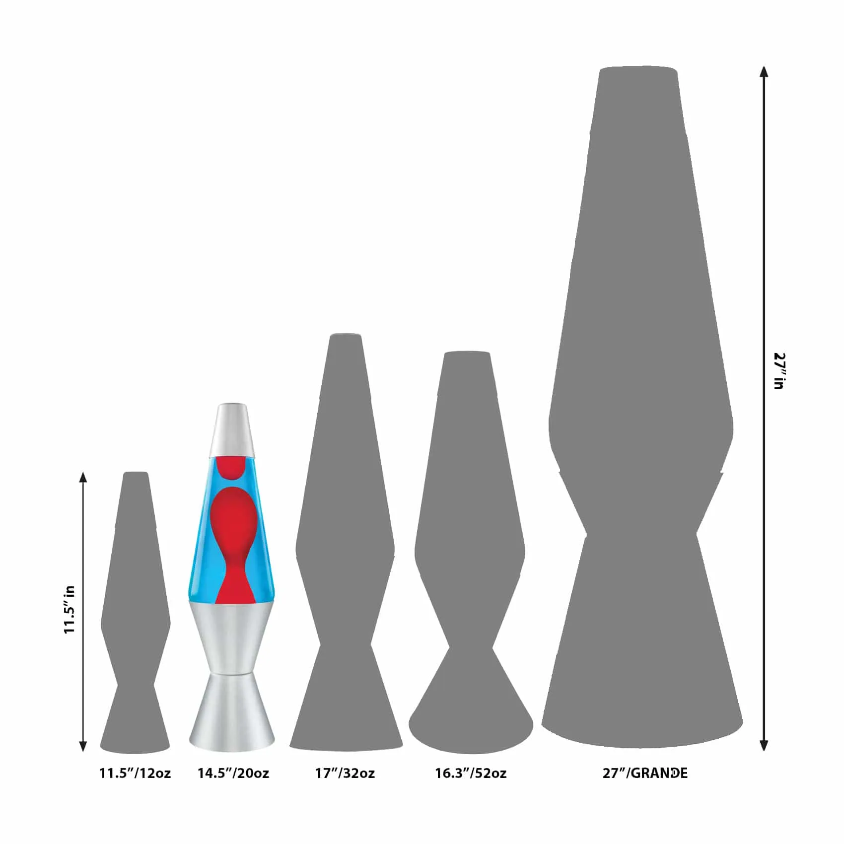 Lava Lamp - 14.5" Blue And Red