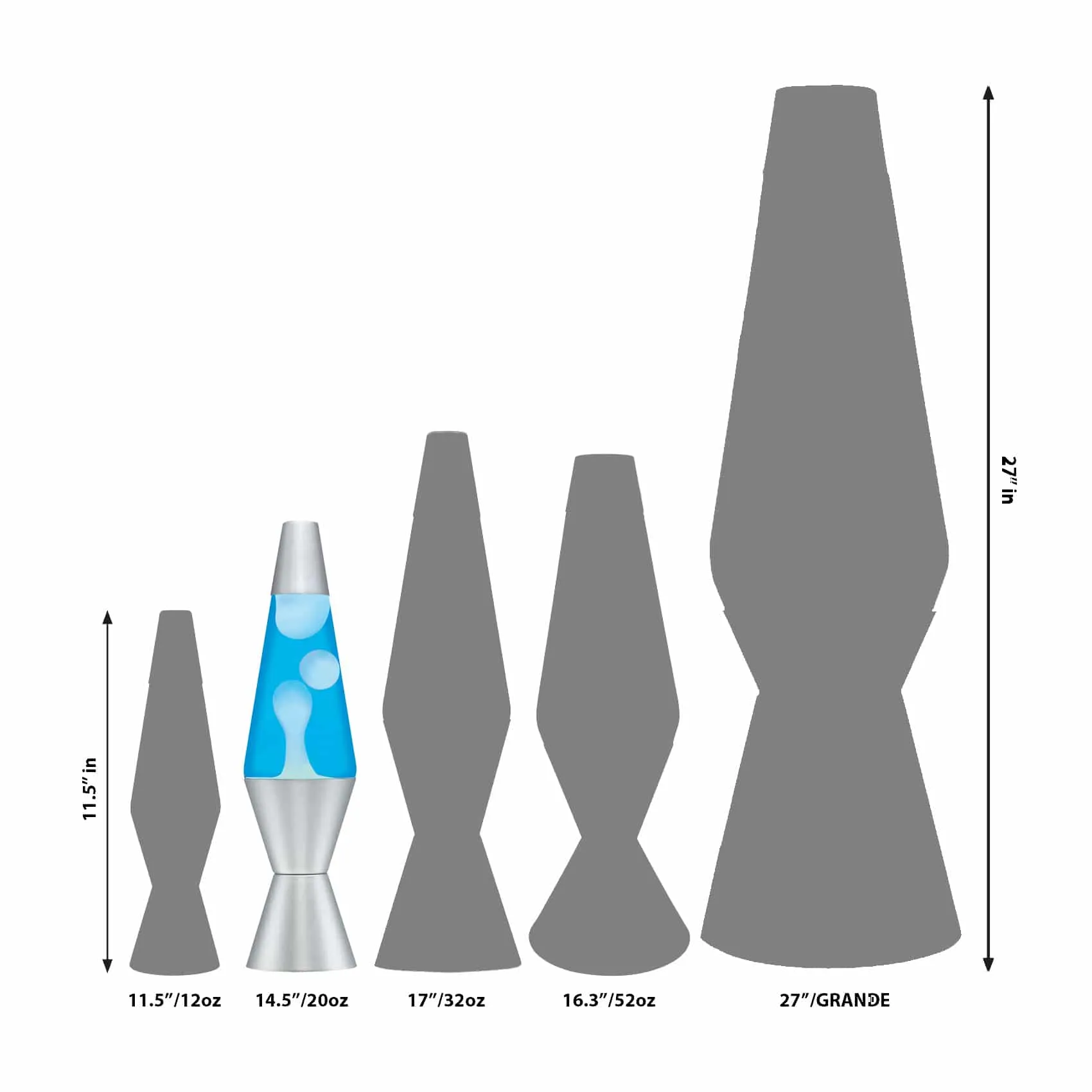 Lava Lamp - 14.5" Blue And White