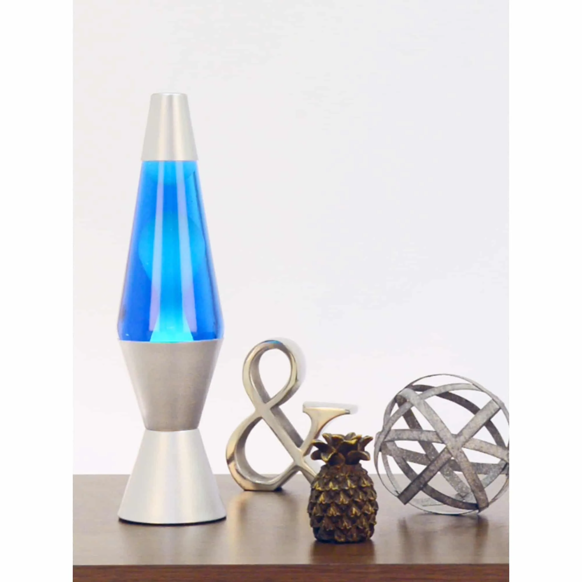Lava Lamp - 14.5" Blue And White