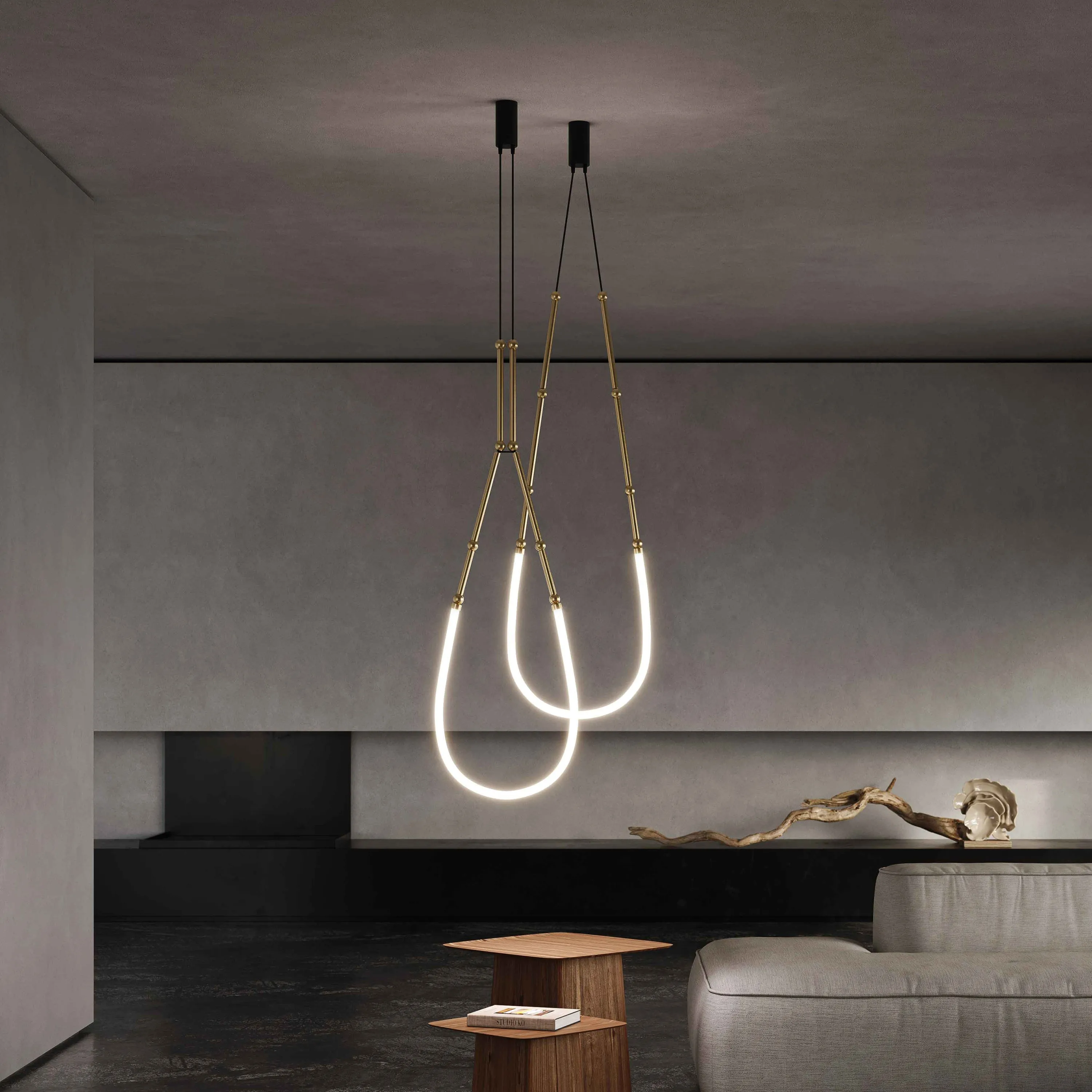Leda Teardrop Outdoor LED Pendant Light