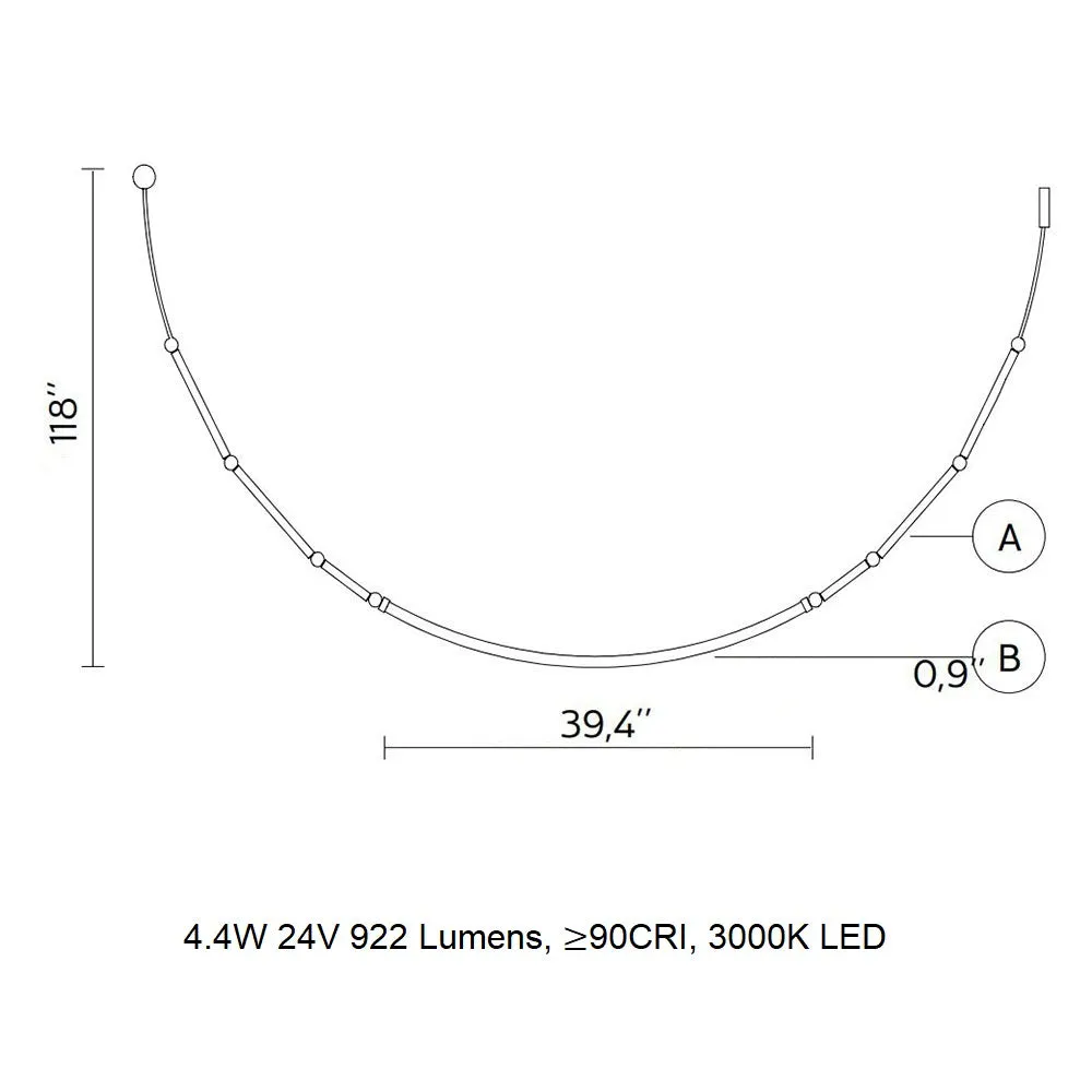 Leda V1E Outdoor LED Linear Pendant Light