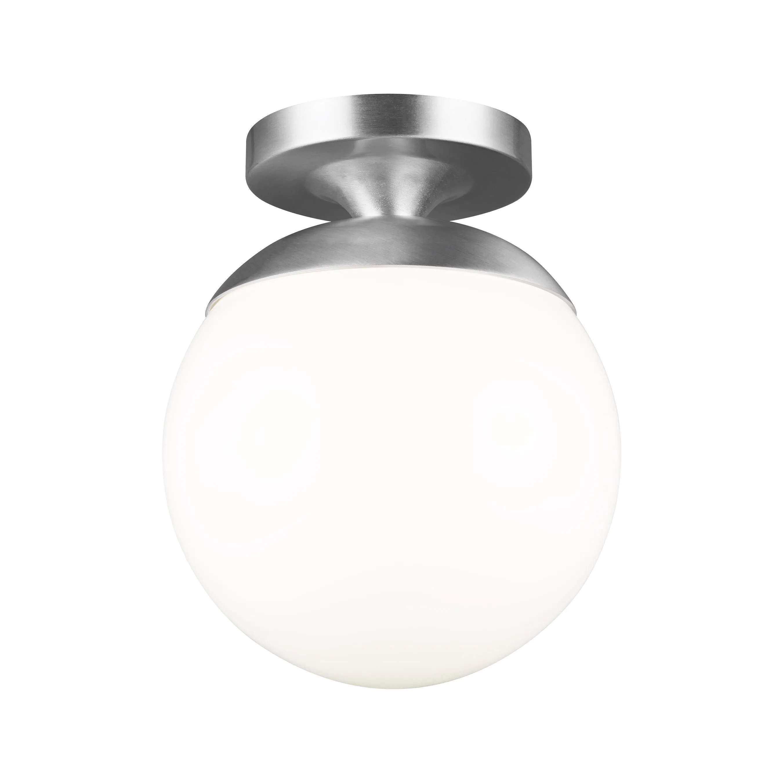 Leo Wall / Ceiling Semi-Flush Mount - Smooth White Glass