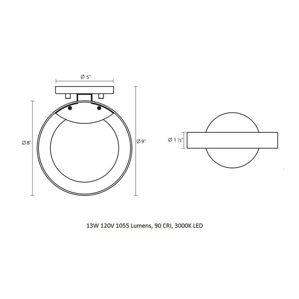 Light Guide Ring Wall Light