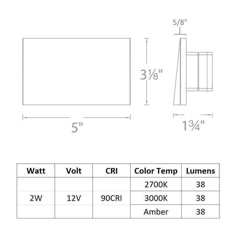 Low Voltage 4031 Horizontal Scoop Step and Wall Light