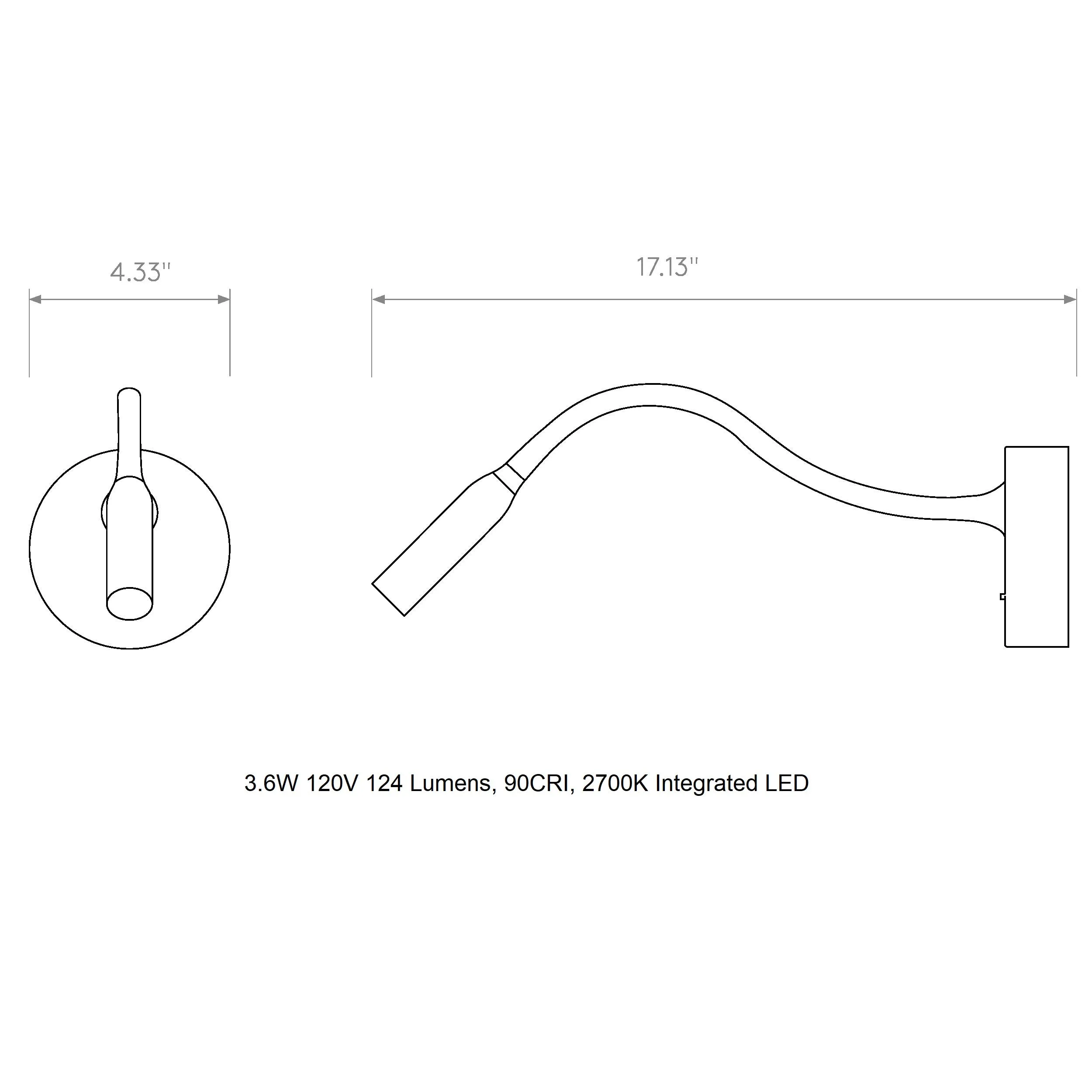Lucca Surface Reading LED Wall Sconce