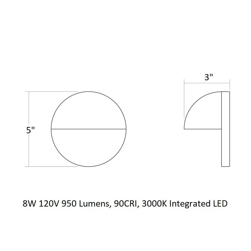 Mezza Cupola Outdoor LED Wall Sconce