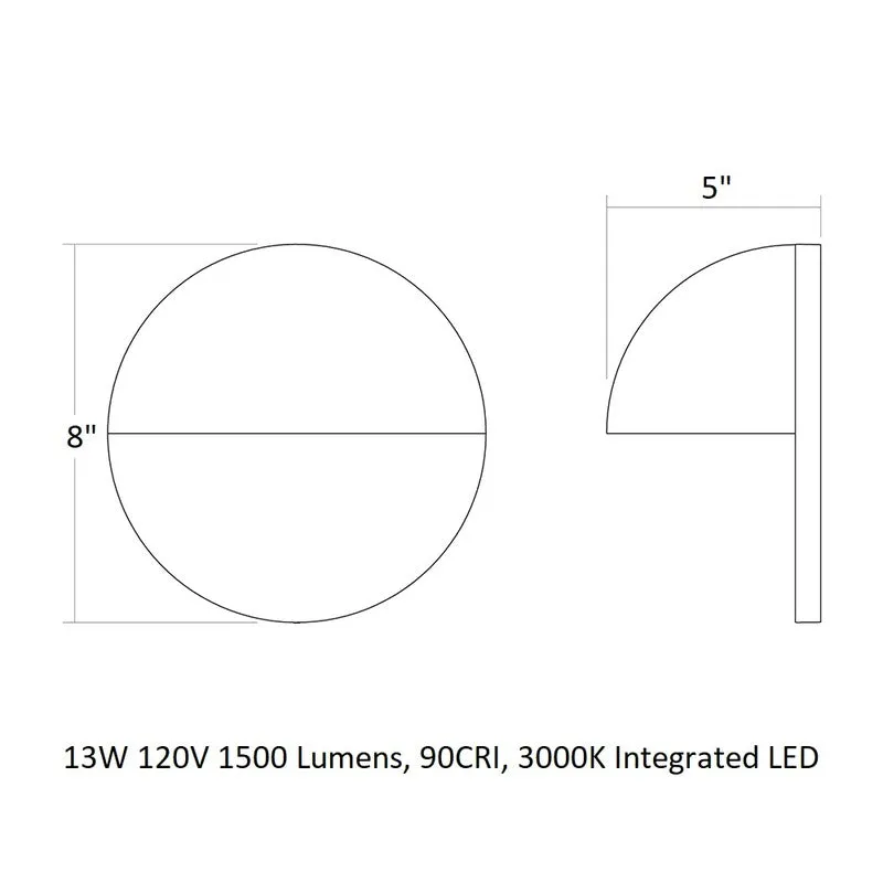 Mezza Cupola Outdoor LED Wall Sconce