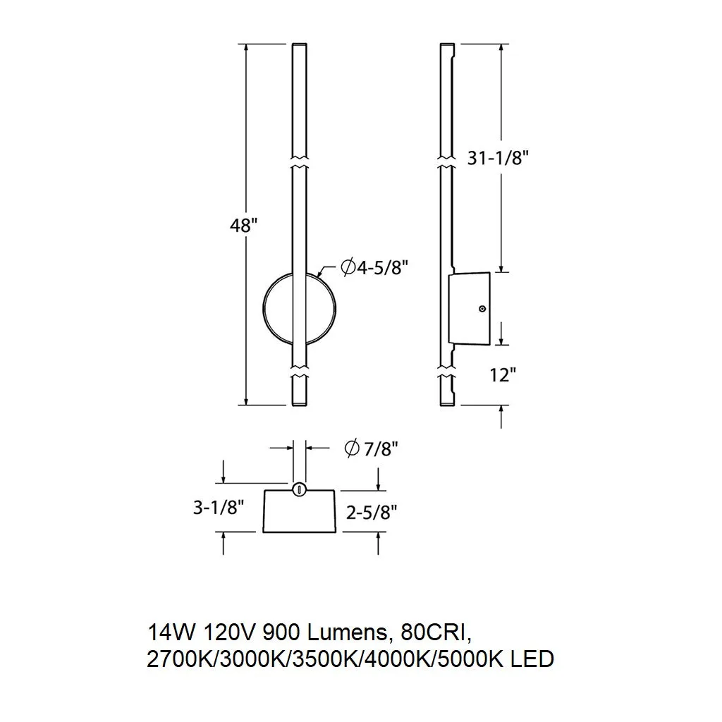 Midnight Outdoor LED Wall Sconce