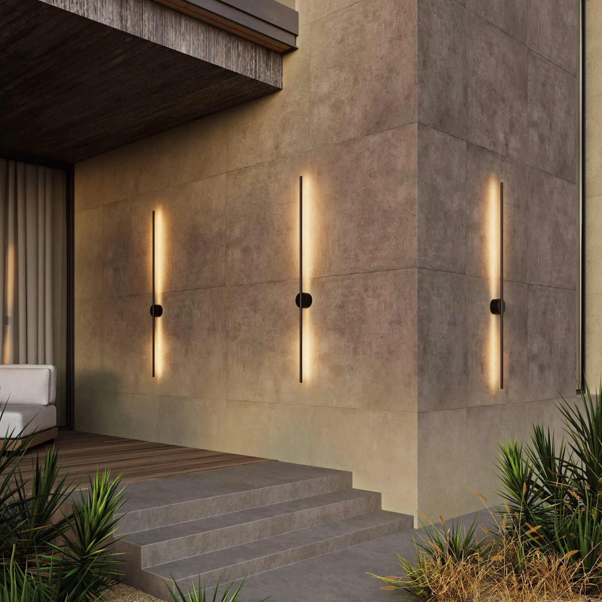 Midnight Outdoor LED Wall Sconce