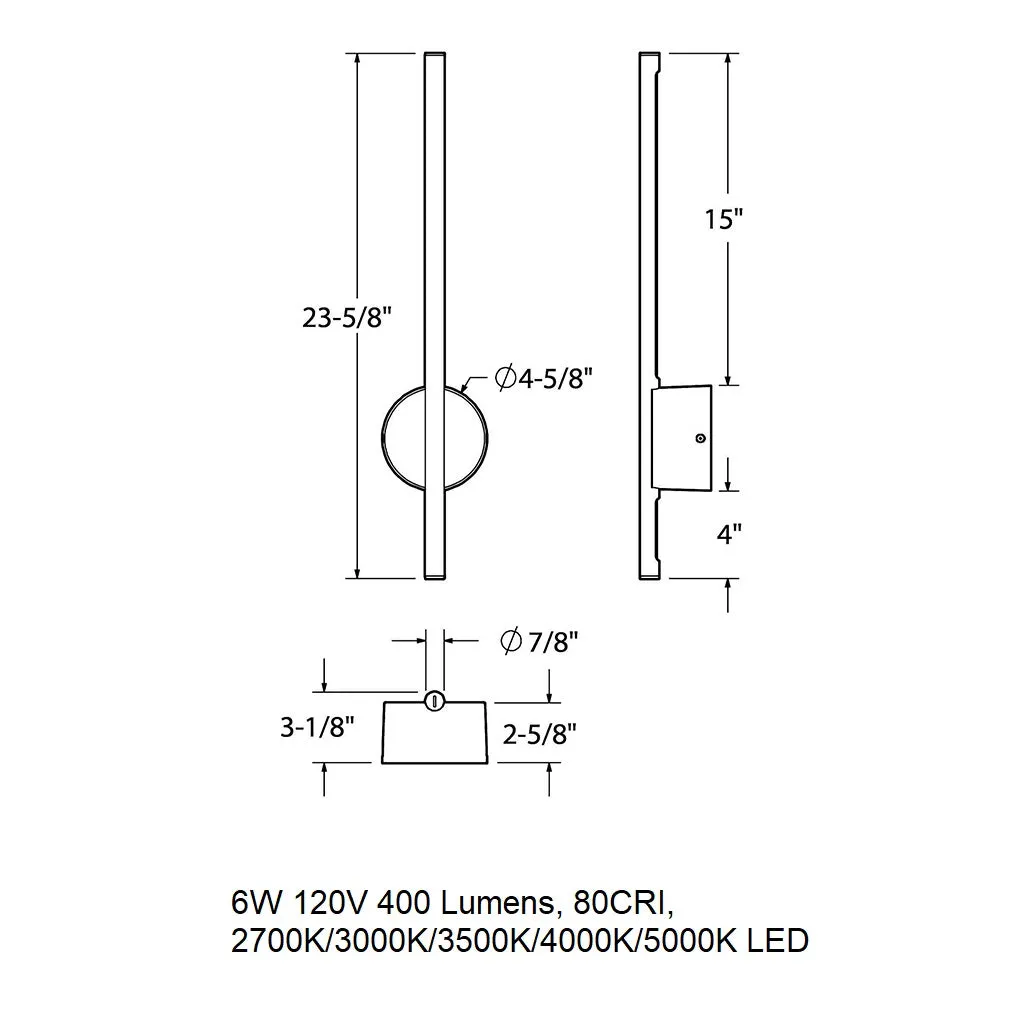 Midnight Outdoor LED Wall Sconce
