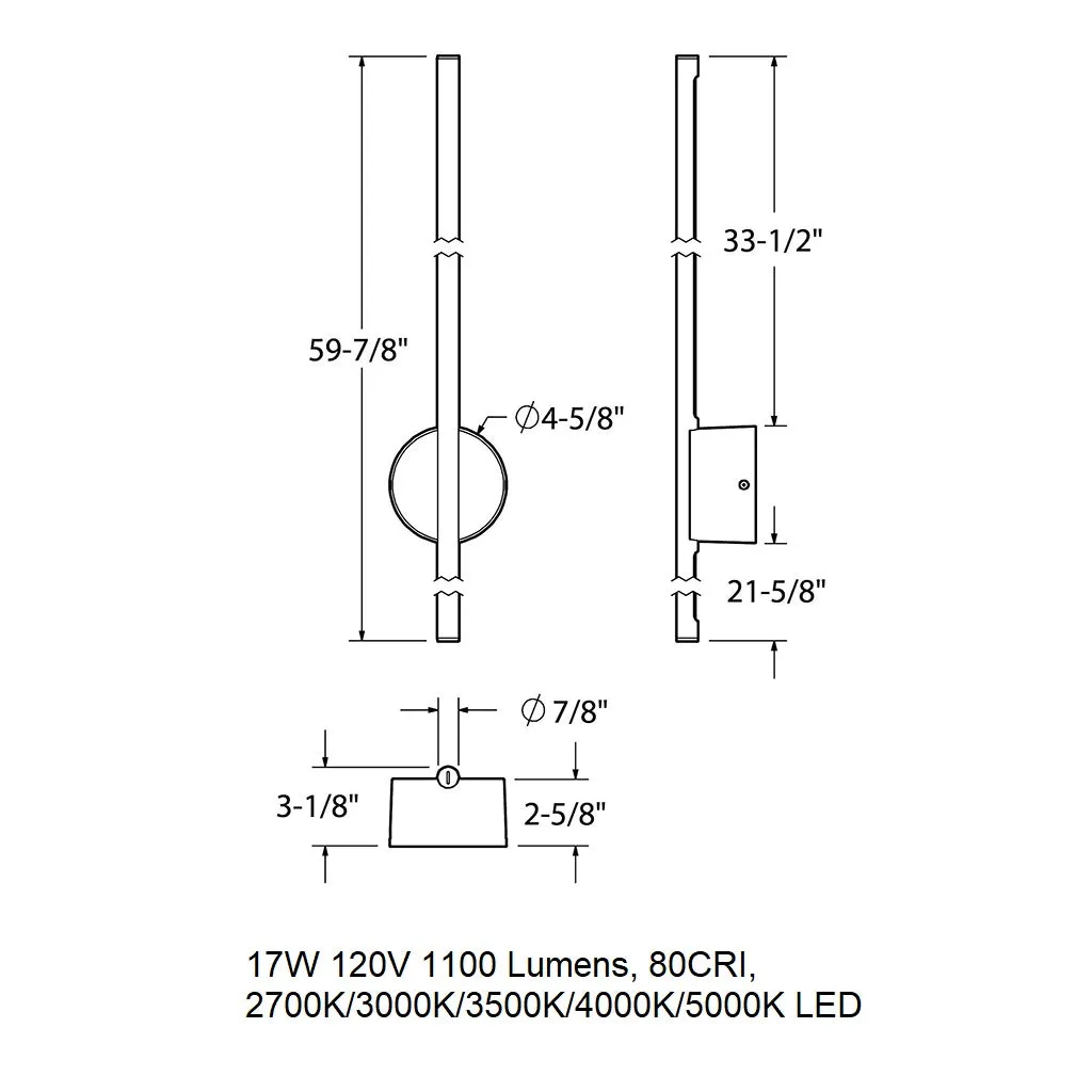 Midnight Outdoor LED Wall Sconce