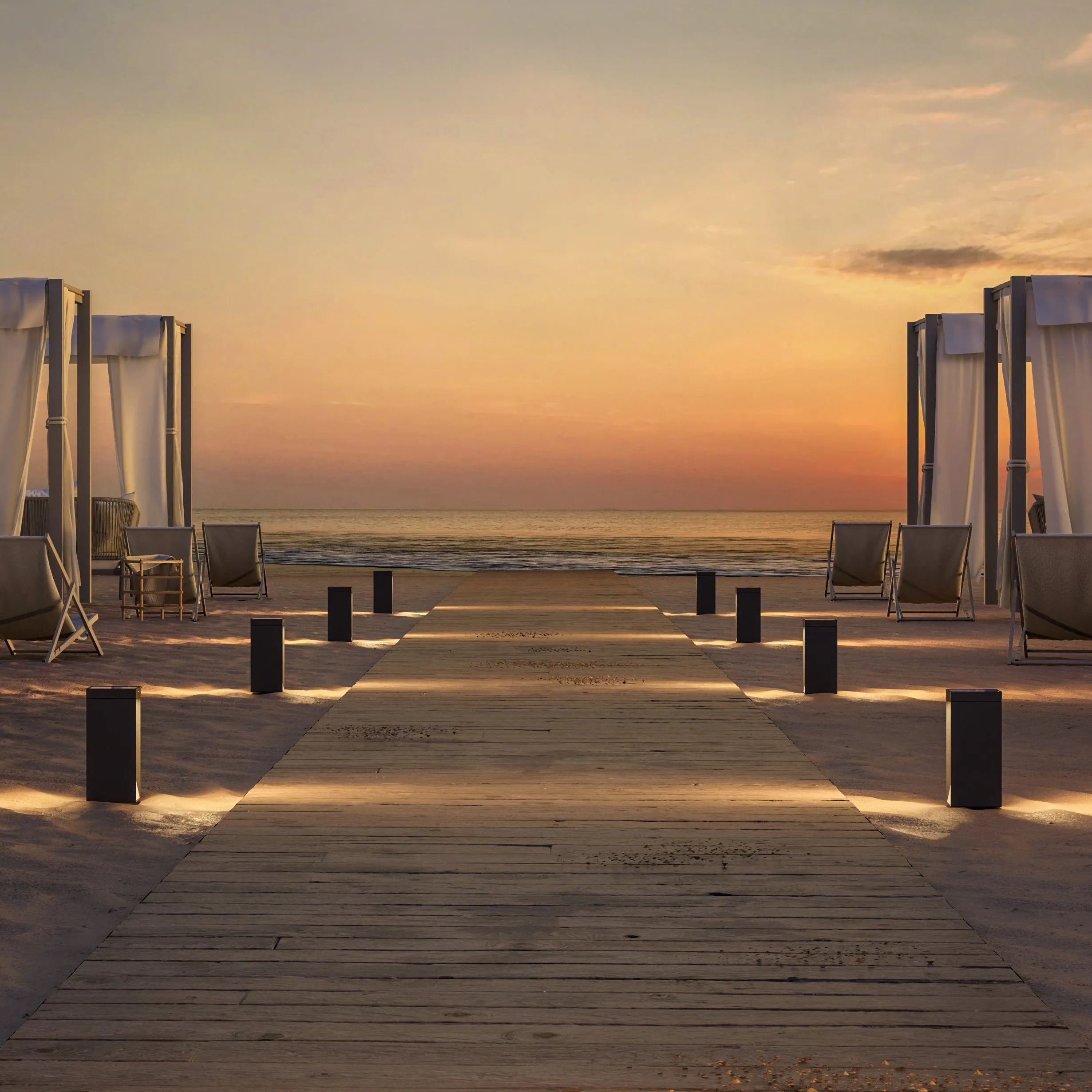 Milio Outdoor LED Solar Bollard Light