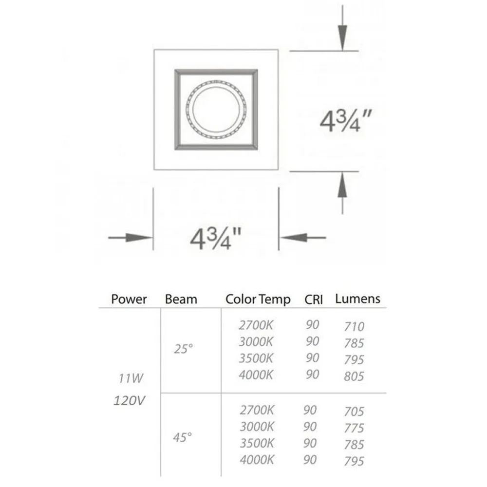 Mini Multiple Spots One Light Recessed Trim and Housing