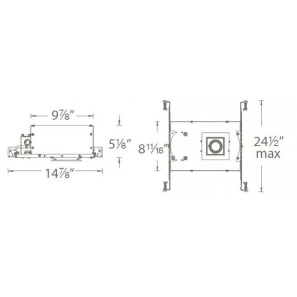 Mini Multiple Spots One Light Recessed Trim and Housing