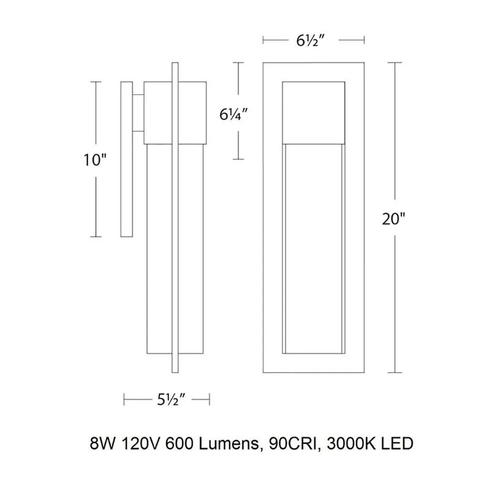 Mist LED Outdoor Wall Light