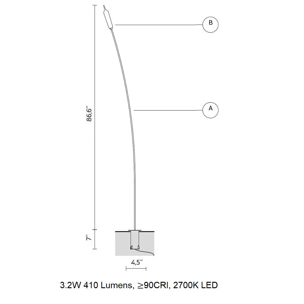 Nilo Anchor Outdoor LED Floor Lamp