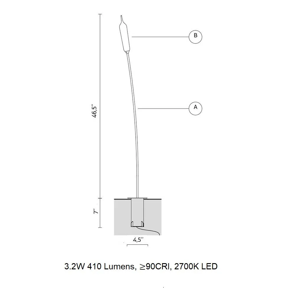 Nilo Anchor Outdoor LED Floor Lamp